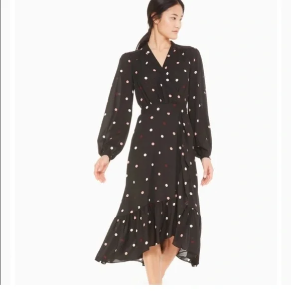 kate spade bakery dot midi dress Mini Polka Dot Tie-Waist Midi Dress kate